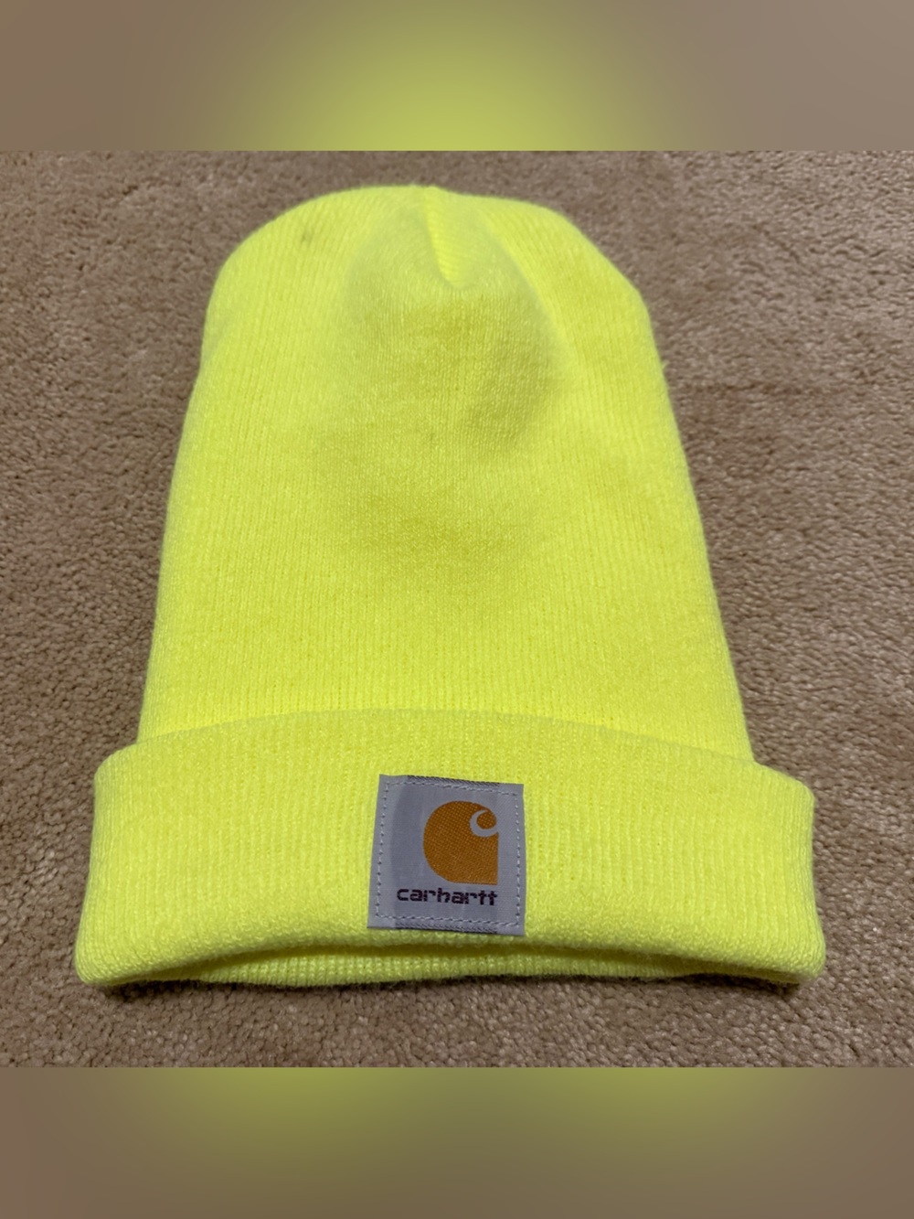 Carhartt Neon Yellow Cuffed Beanie